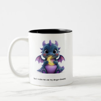 Lustiger Drachenatem Süßer lila Drache Kontrast Co Zweifarbige Tasse