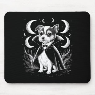 Lustiger Dracula Terrier Welpe Vampir - Gruselig Mousepad