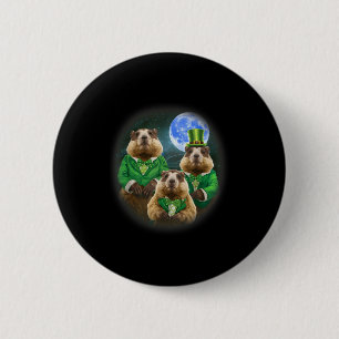 Lustiger Drei-Murmeltier-Mond 3 Murmeltier-Kopf St Button