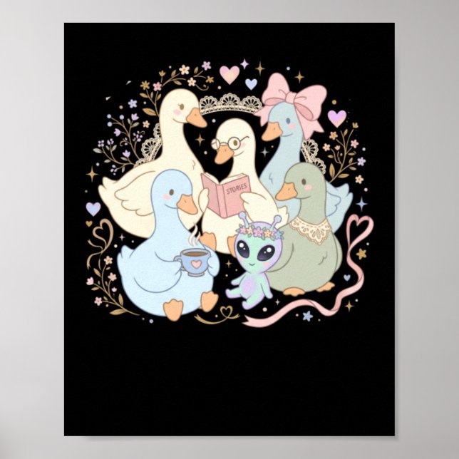 Lustiger Dummer Gans Lehrer Club Lehrer Poster (Vorne)