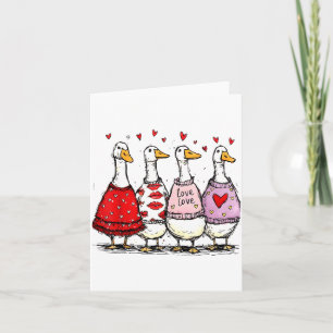 Lustiger Dummer Gans Valentinstag Trendiger Valent Karte