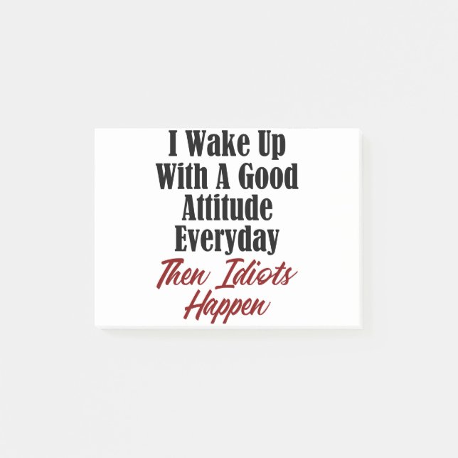 Lustiger Dummheits-Entwurfs-gute Post-it Klebezettel (Vorderseite)