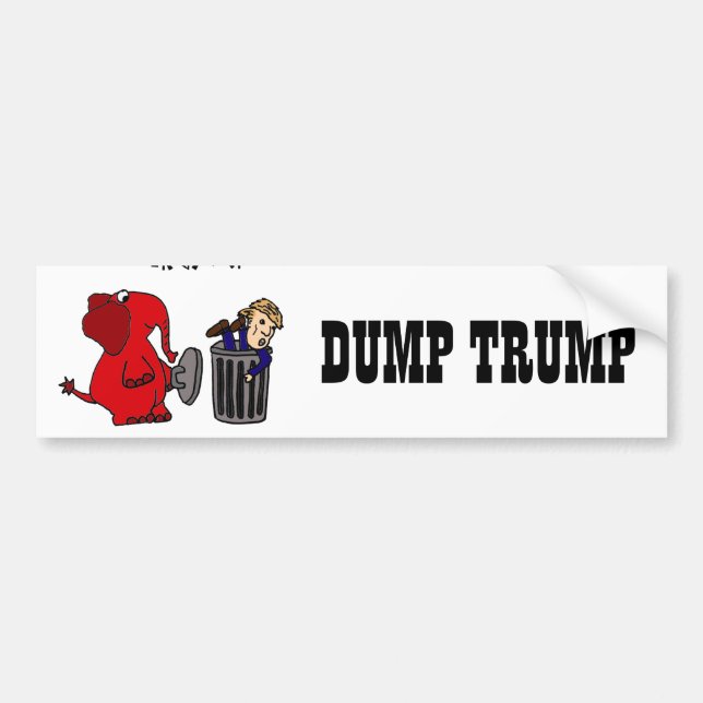 Lustiger Dump-Trumpf-politische Cartoon-Kunst Autoaufkleber (Vorne)