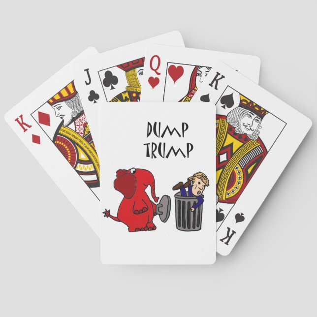 Lustiger Dump-Trumpf-politische Cartoon-Kunst Spielkarten (Rückseite)