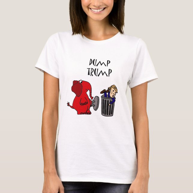 Lustiger Dump-Trumpf-politische Cartoon-Kunst T-Shirt (Vorderseite)