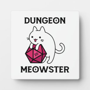 Lustiger Dungeon-Meister-Katze Fotoplatte