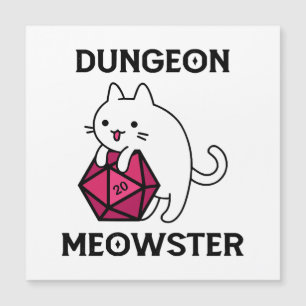 Lustiger Dungeon Meowster Katze Magnetkarte