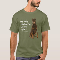 Lustiger Ehefrau-T - Shirt des Dobermann-V