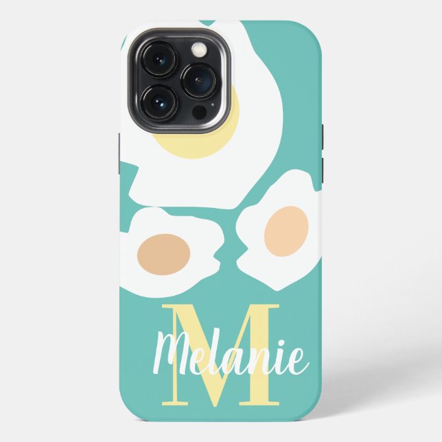 Lustiger Ei-Muster-Name iPhone 13 Pro Max Hülle (Rückseite)