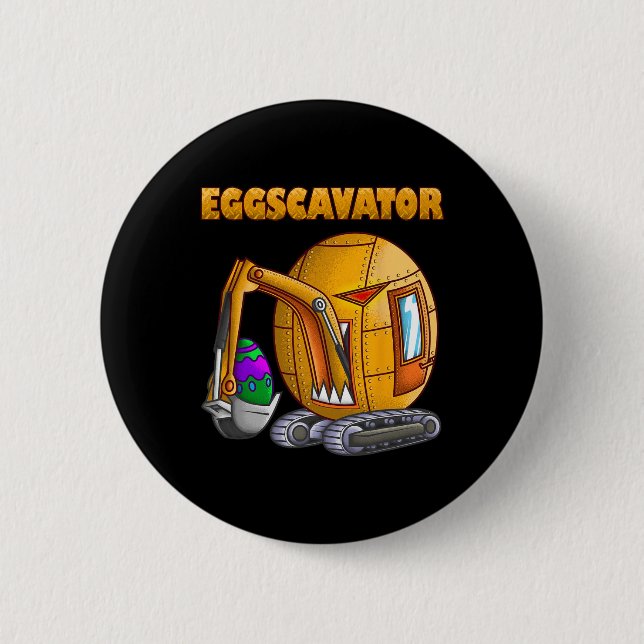 Lustiger Eierbagger Süßer Bagger Ostern Liebhaber  Button (Vorderseite)