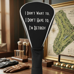lustiger einfacher Ruhestand Golf Headcover