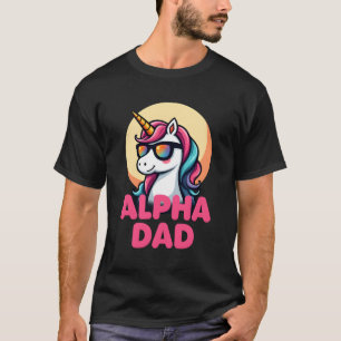 Lustiger Einhorn-Vater Laufey Männer Vatertag Chri T-Shirt