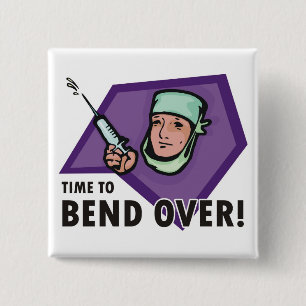 Lustiger Einspritzungsdoktor/Krankenschwester - Button