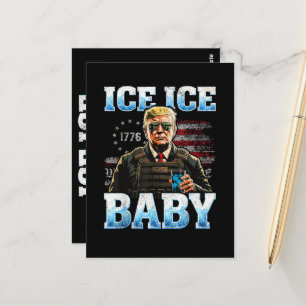 Lustiger Eis-Baby-Trump Postkarte