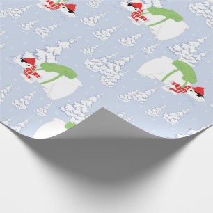 lustiger Eisbär santa Geschenkpapier