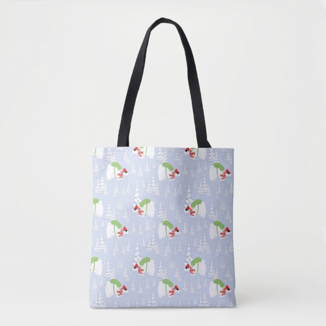 lustiger Eisbär santa Tasche (Vorderseite)