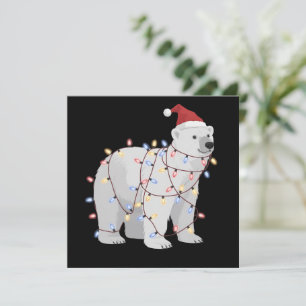 Lustiger Eisbär Weihnachten Tier Lichter Liebhaber