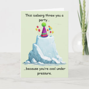 Lustiger Eisberg-Geburtstags-Humor-Party-Design Karte