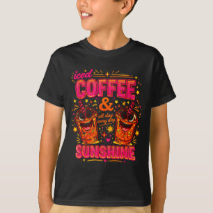 Lustiger Eiscafé-Sonnenschein-Design süß rosa oran T-Shirt