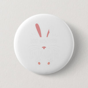 Lustiger Eishockey-Hase, passendes Ostern-Hasen-Ei Button
