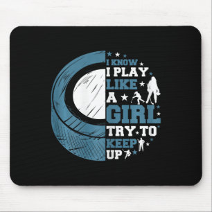 Lustiger Eishockey, ich weiß, ich spiele wie ein M Mousepad