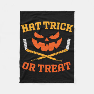 Lustiger Eishockey-Kürbis Halloween Männer Jungen  Fleecedecke