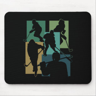 Lustiger Eishockey-Puck-Schläger Winter-Spiel Eish Mousepad