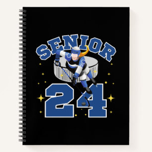 Lustiger Eishockey Senior 2024 Notizbuch