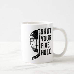 Lustiger Eishockey-Torhüter Schließ Deinen Fünf Lo Kaffeetasse