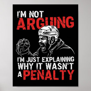 Lustiger Eishockeyspieler Sport Humor Poster