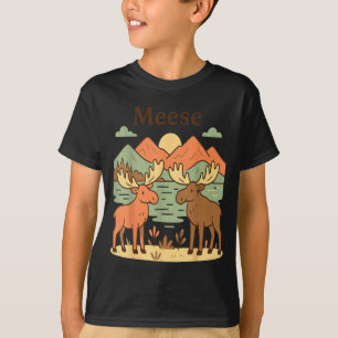 Lustiger Elch Elche süß Natur Wildtiere Tier Kinde T-Shirt
