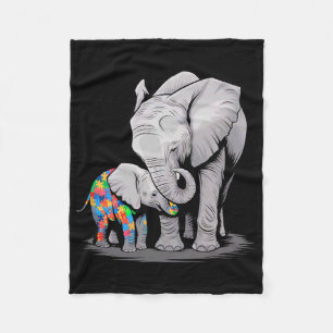 Lustiger Elefant Autismus-Bewusstsein Autismus-Mam Fleecedecke