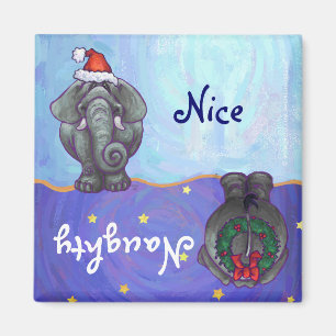 Lustiger Elefant-frecher Nizza Feiertags-Magnet Magnet
