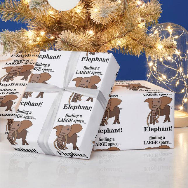 Lustiger Elefant Geschenkpapier (Feiertage)