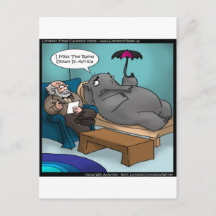 Lustiger Elefant in Therapie Postkarte