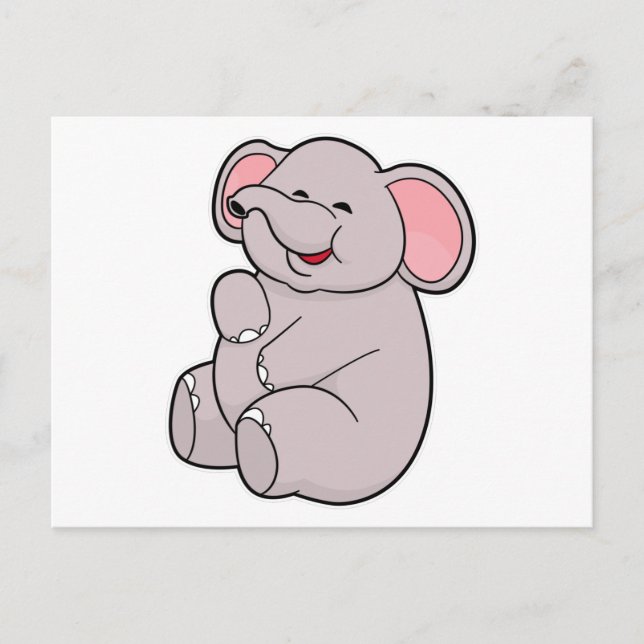 Lustiger Elefant Postkarte (Vorderseite)