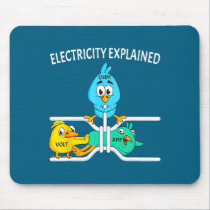 Lustiger Elektriker für Männer Frauen Elektrizität Mousepad