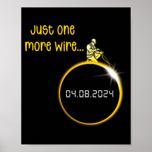 Lustiger Elektriker Ingenieur Mond Sonnenfinsterni Poster