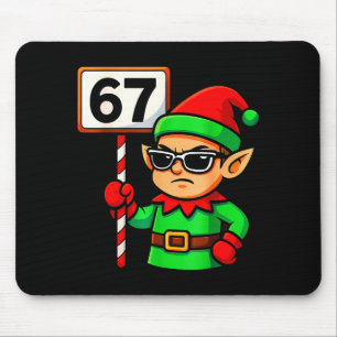 Lustiger Elf Six Seven 6 7 Meme Weihnachtskostüm 6 Mousepad