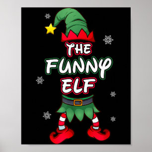 Lustiger Elf Weihnachts-Pyjamas Pjs passende Famil Poster