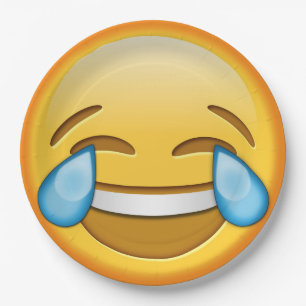 Lustiger emoji Freude-Gelächter-Pappteller Pappteller
