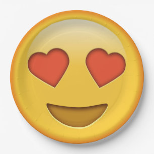 Lustiger emoji Pappteller