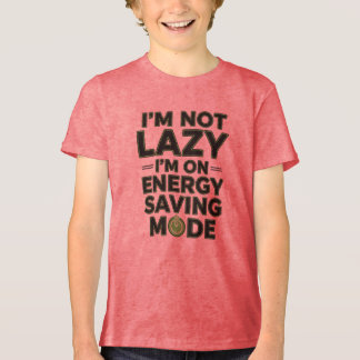 Lustiger Energiesparmodus Faules Zitat Kinder Desi Tri-Blend Shirt