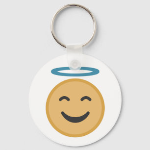 Lustiger Engel Emoji Cartoon Schlüsselanhänger
