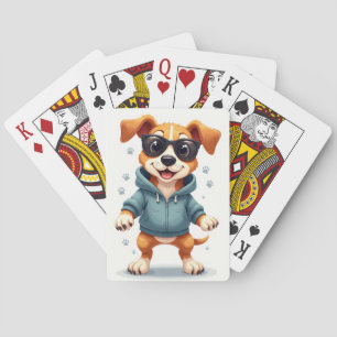 Lustiger Englischer Foxhound Kawaii Hund Spielkarten