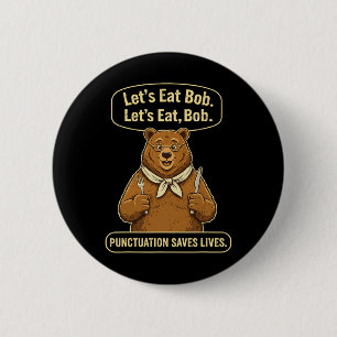 Lustiger Englischlehrer-Bär Lasst uns Grammatik es Button