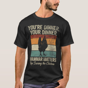Lustiger Englischlehrer Grammatik Hören Sie auf di T-Shirt