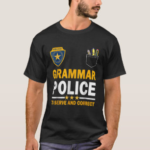 Lustiger Englischlehrer Grammatikpolizei T-Shirt