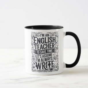 Lustiger Englischlehrer schreibt immer Tassen-Typo Tasse
