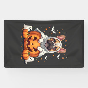 Lustiger English Bulldog Geist Boo Halloween Damen Banner